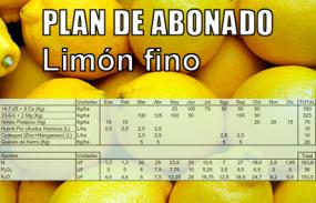Plan de abonado del Limón Fino